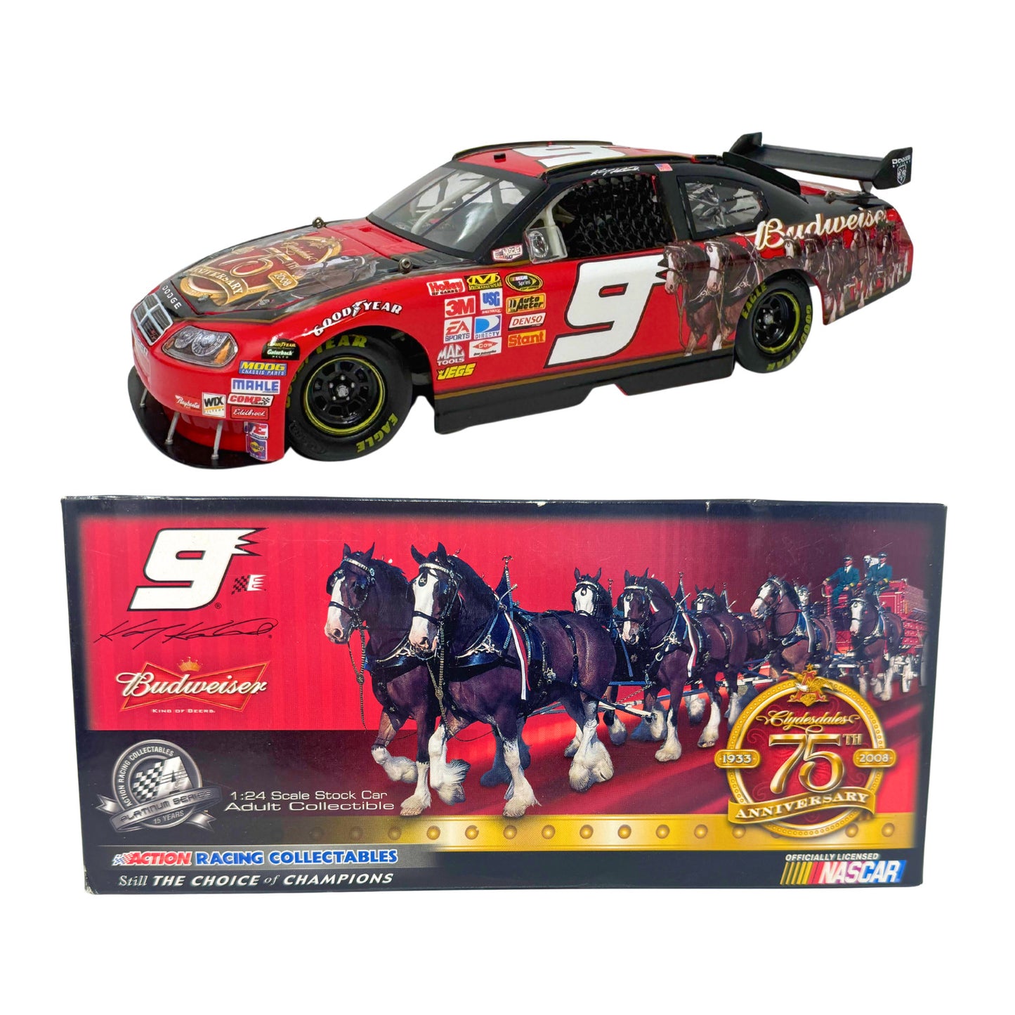 Action NASCAR Kasey Kahne #9 Clydesdale Fantasy 2008 Dodge Charger 1:24 Diecast