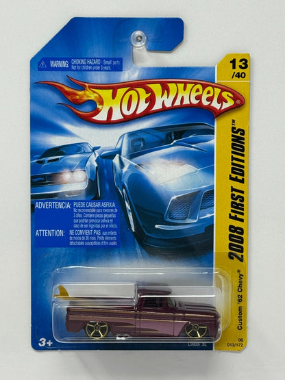 Hot Wheels First Editions Custom 1962 Chevy Pickup 1:64 Diecast