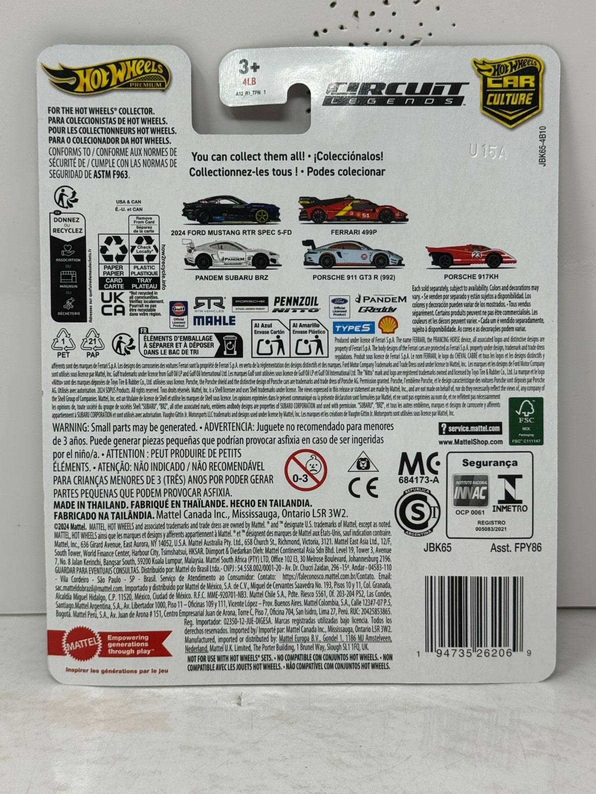 Hot Wheels Premium Circuit Legends Porsche 911 GT3 R (992) 1:64 Diecast