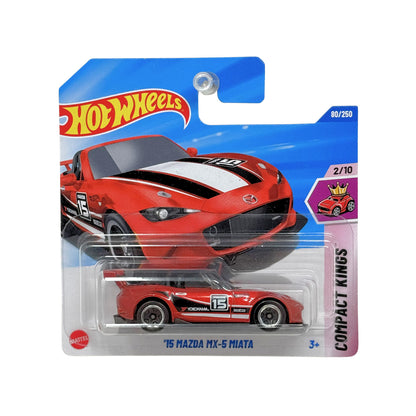 Hot Wheels Compact Kings 2015 Mazda MX-5 Miata 1:64 Diecast Short Card