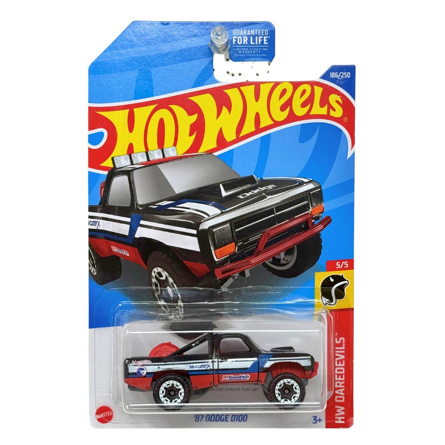 Hot Wheels Treasure Hunt HW Daredevils 1987 Dodge D100 Pickup 1:64 Diecast