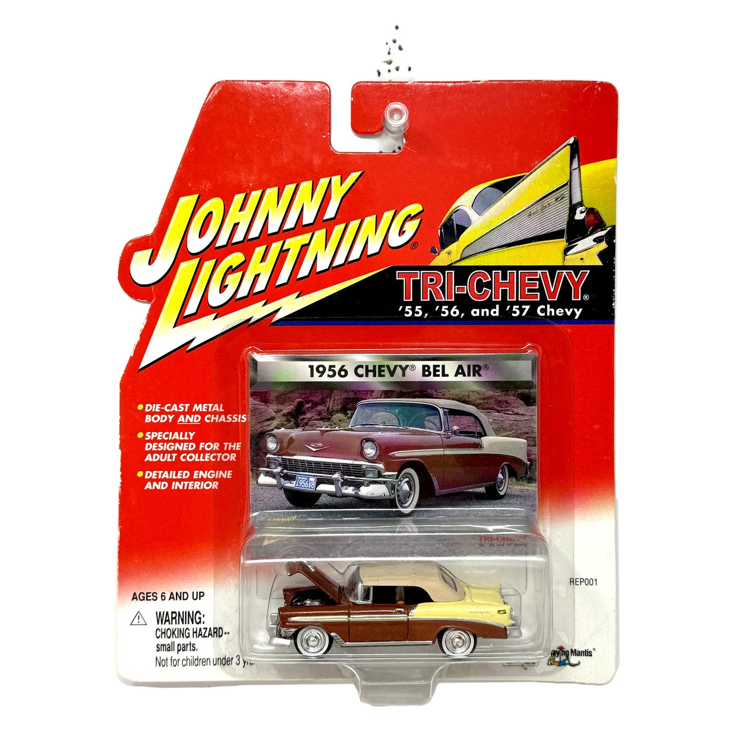 Johnny Lightning Tri-Chevy 1956 Chevrolet Bel Air 1:64 Diecast