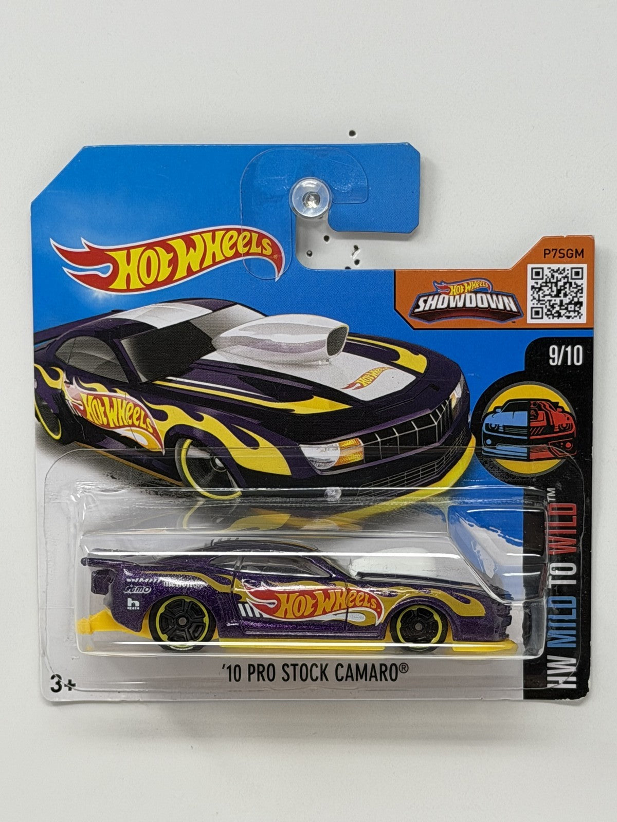 Hot Wheels Mild to Wild 2010 Chevy Pro Stock Camaro 1:64 Diecast Short Card V2