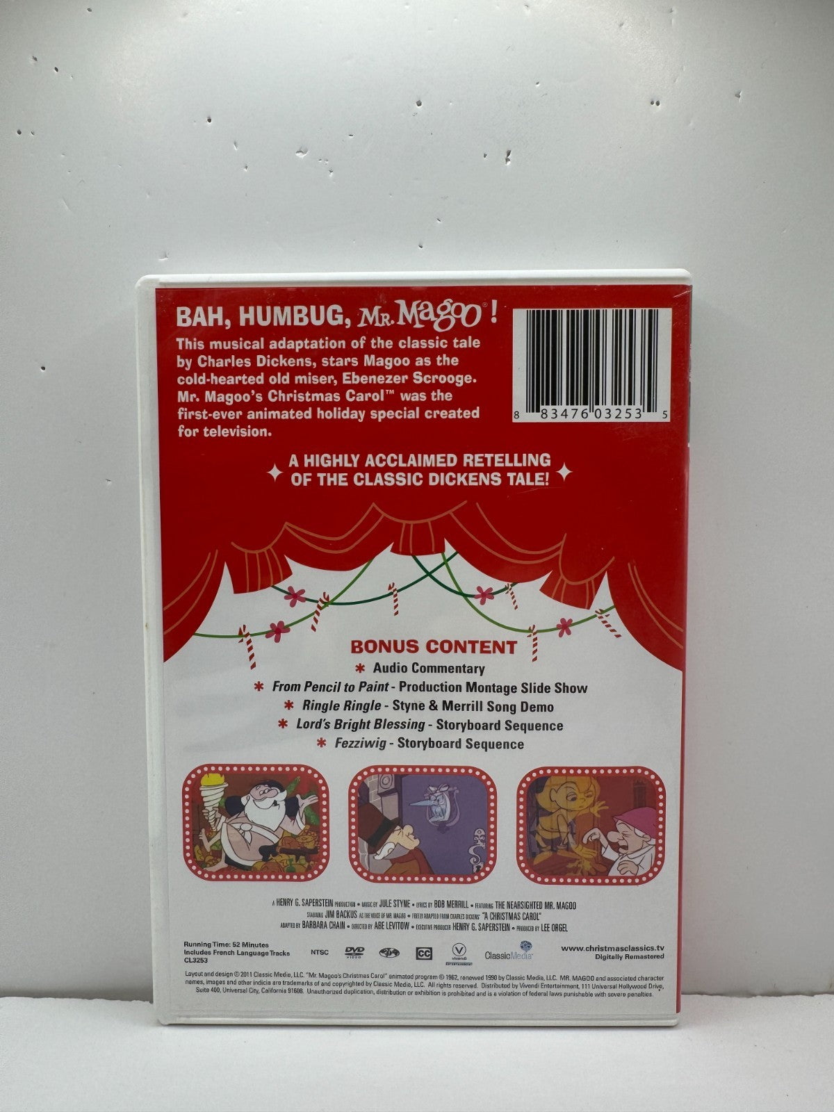 Mister Magoo’s Christmas Carol (DVD) Jim Backus Animation