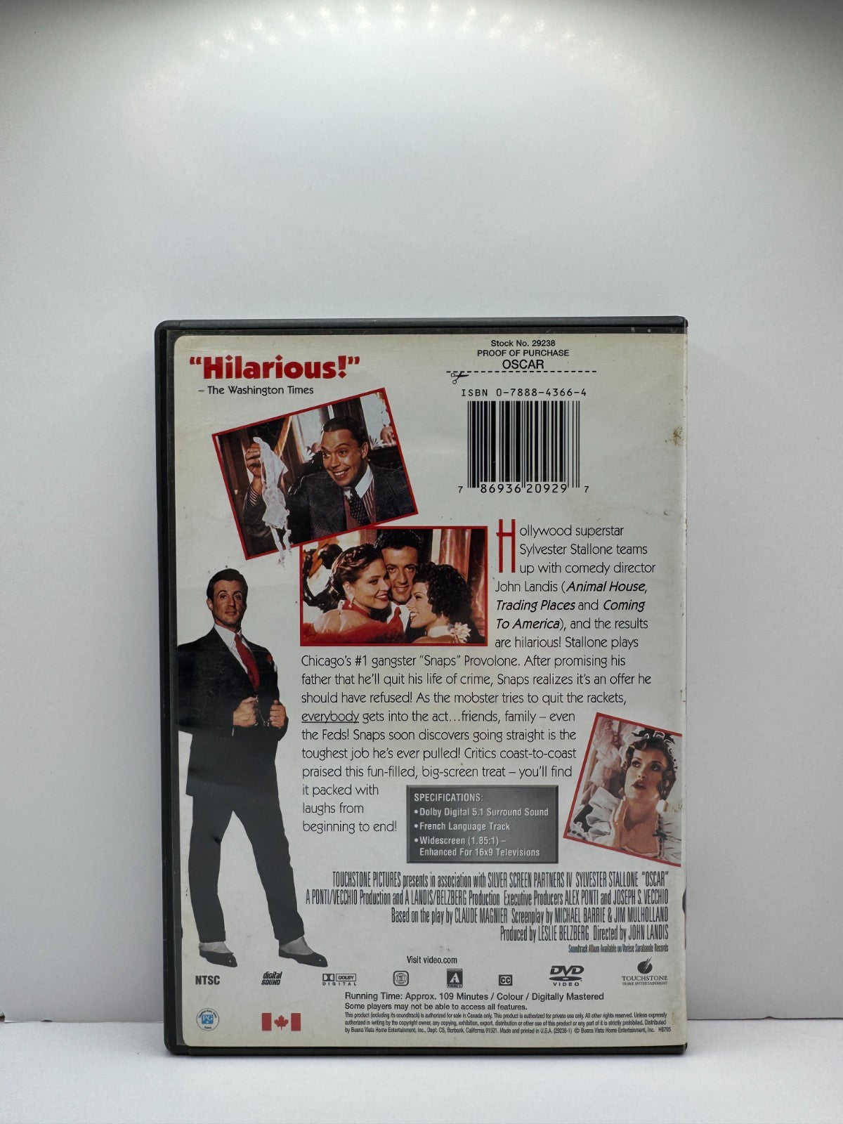 Oscar (DVD) Sylvester Stallone Comedy
