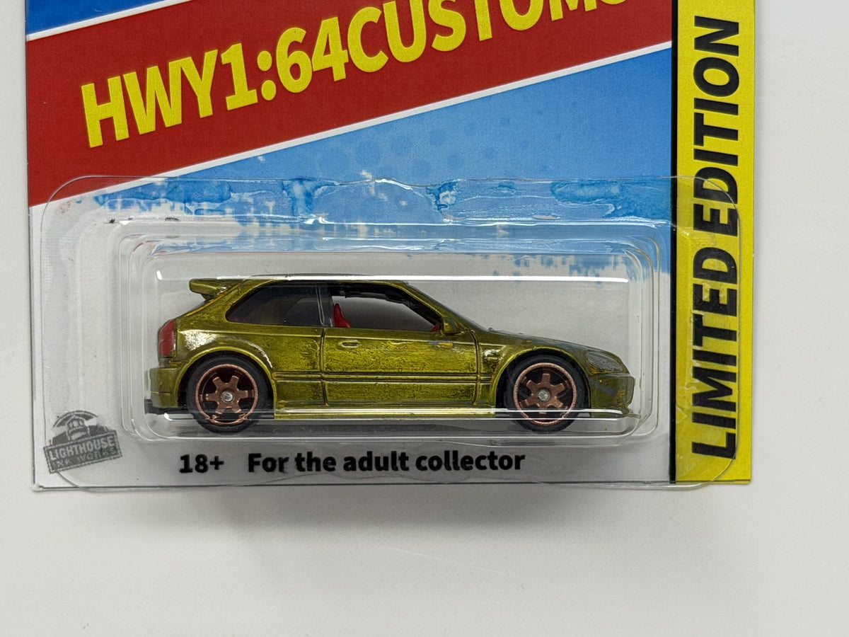 HWY 1:64 Customs 1990 Honda Civic EF Limited Edition 1:64 Diecast