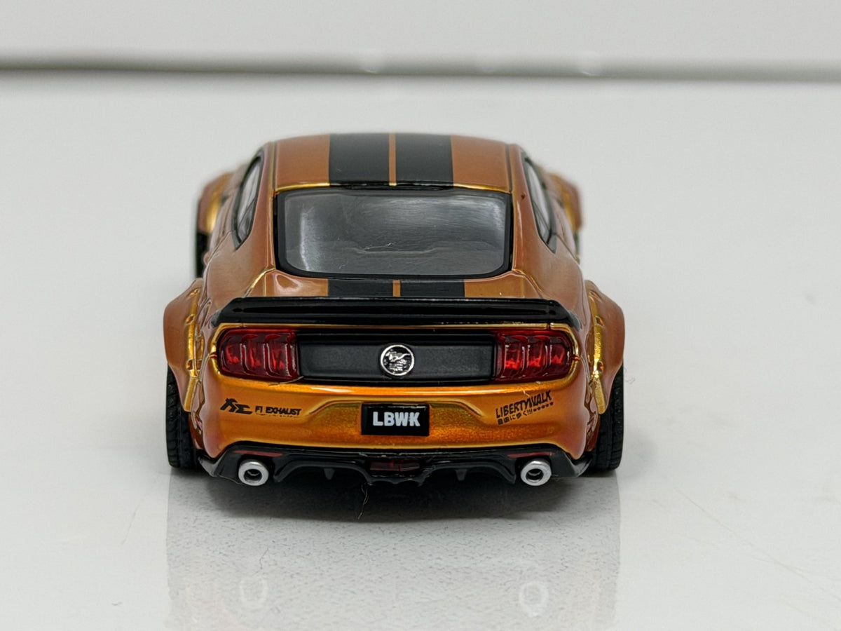 Mini GT LB-Works Ford Mustang LB Gold LHD 1:64 Diecast
