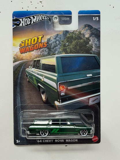 Hot Wheels Hot Wagons 1964 Chevy Nova Wagon 1:64 Diecast