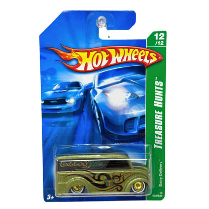 Hot Wheels Treasure Hunt Dairy Delivery Tattoo Hut 1:64 Diecast Real Riders