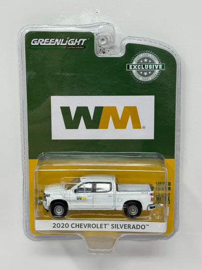 Greenlight Waste Management 2020 Chevrolet Silverado 4x4 Truck 1:64 Diecast