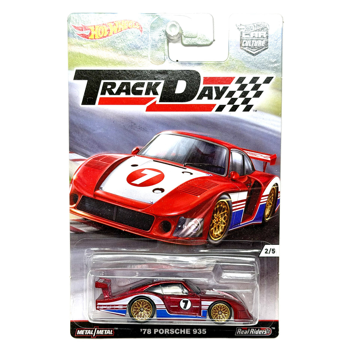 Hot Wheels Track Day 1978 Porsche 935 1:64 Diecast Real Riders
