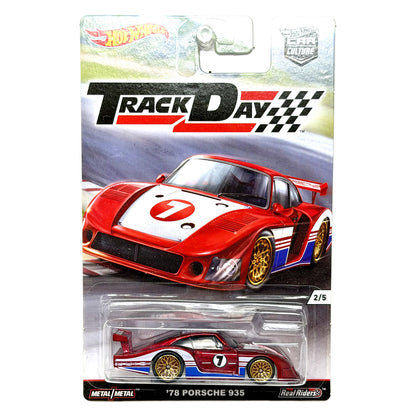 Hot Wheels Track Day 1978 Porsche 935 1:64 Diecast Real Riders