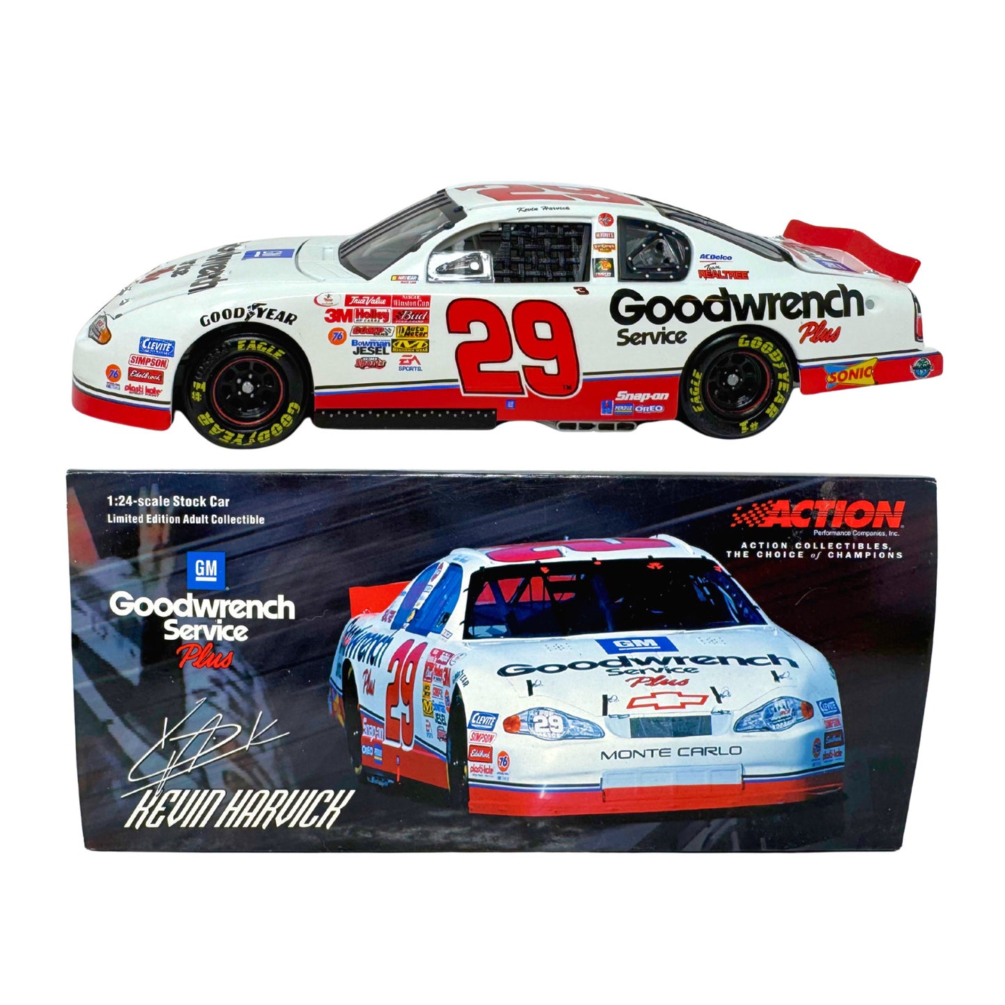 Action NASCAR #29 Kevin Harvick Service Plus 2001 Monte Carlo 1:24 Diecast