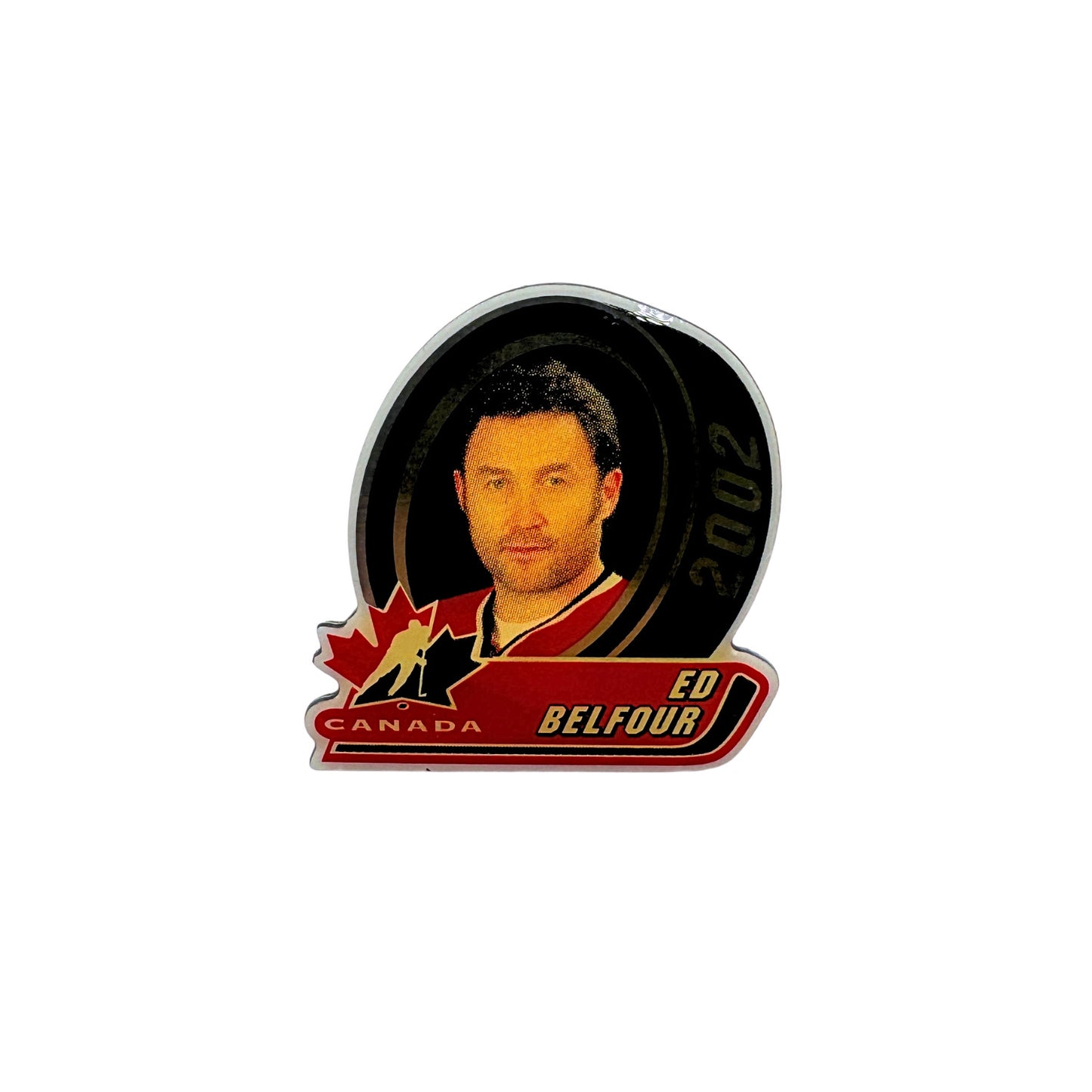 Ed Belfour Team Canada 2002 NHLPA Hockey Lapel Pin