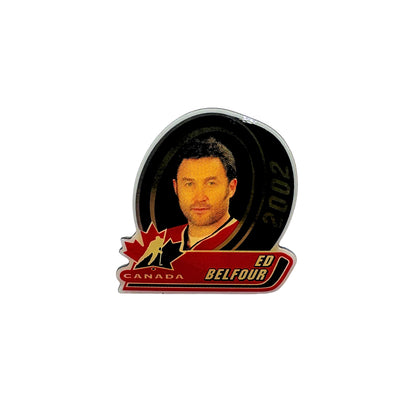 Ed Belfour Team Canada 2002 NHLPA Hockey Lapel Pin