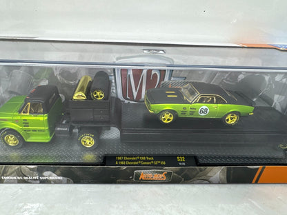 M2 Machines Auto Haulers 1960 Chevy C60 & 1968 Camaro SS CHASE 1:64 Diecast