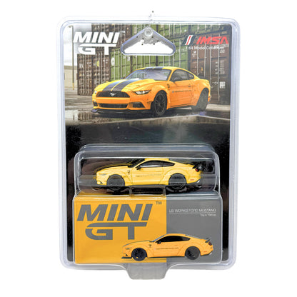 Mini GT IMSA LB-WORKS Ford Mustang Triple Yellow 1:64 Diecast