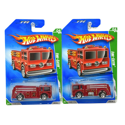 Hot Wheels T-Hunt Treasure Hunt Fire-Eater 1:64 Diecast Lot of 2 with Error facing wrong way