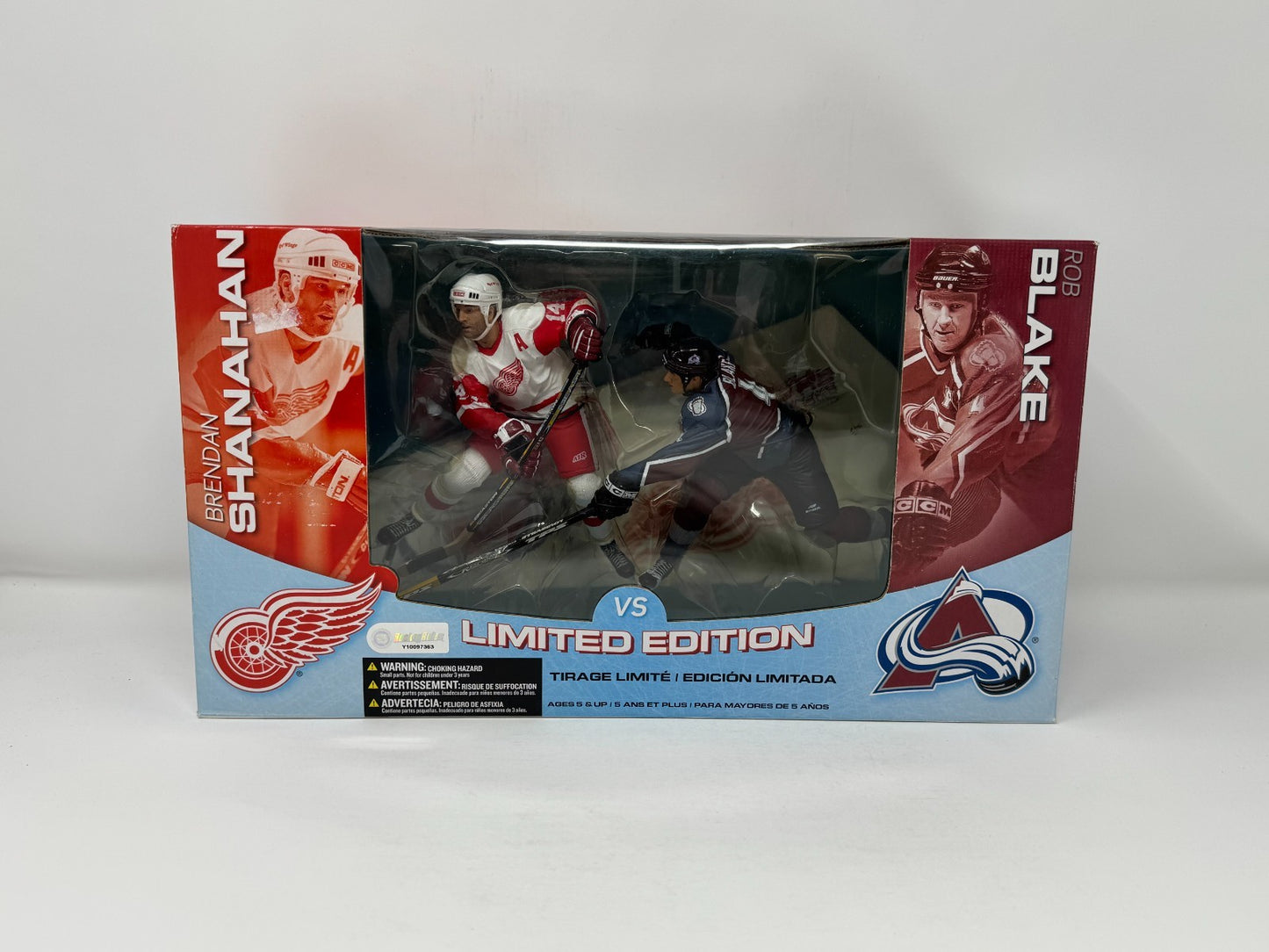 McFarlane NHL Brendan Shanahan Red Wings vs. Rob Blake Avalanche 2-Pack Figure
