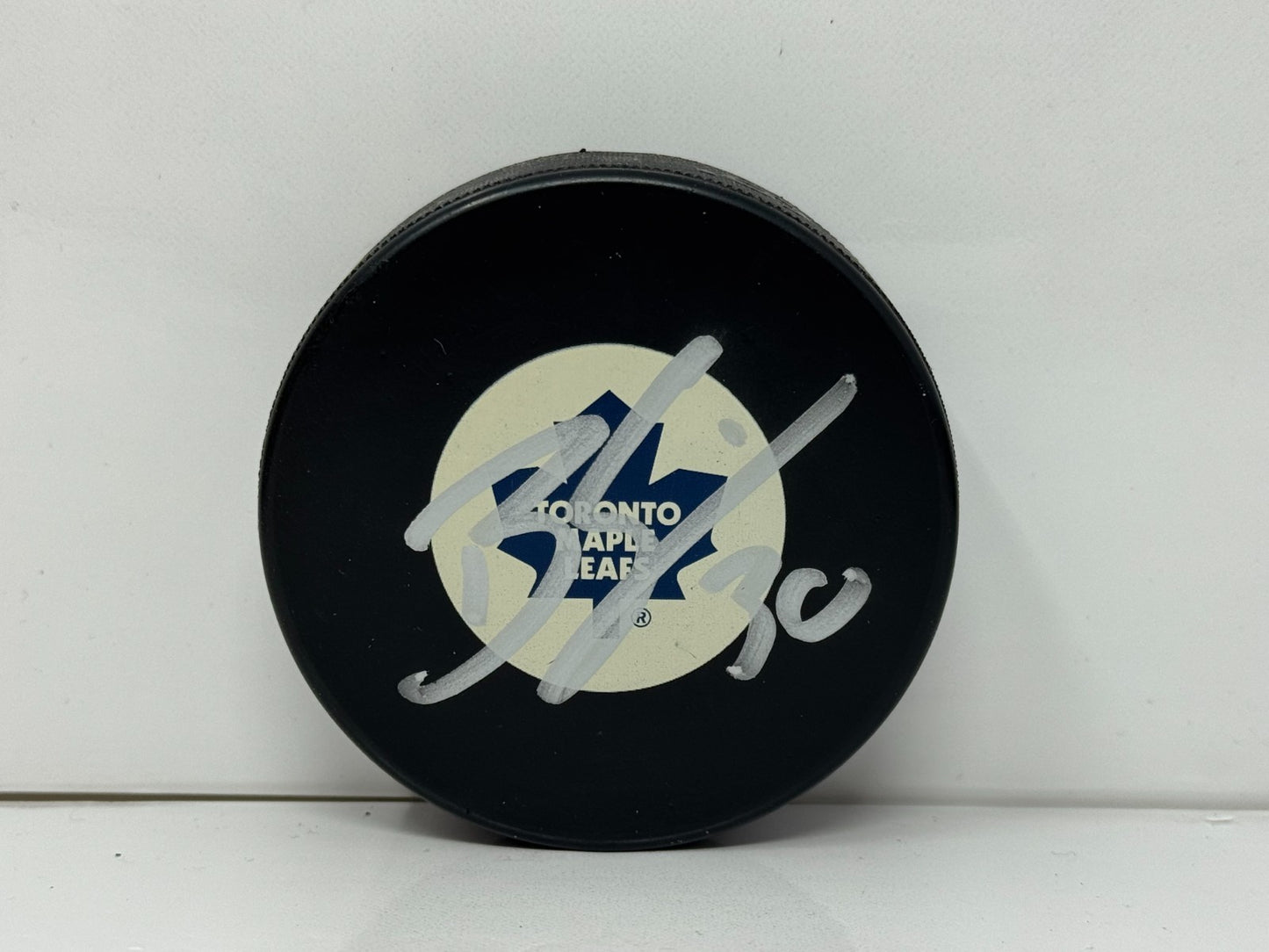 Ben Scrivens Toronto Maple Leafs Signed NHL Autograph Puck Silver Auto