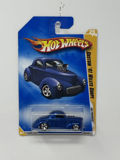 Hot Wheels Premiere Custom 1941 Willys Coupe 1:64 Diecast Blue