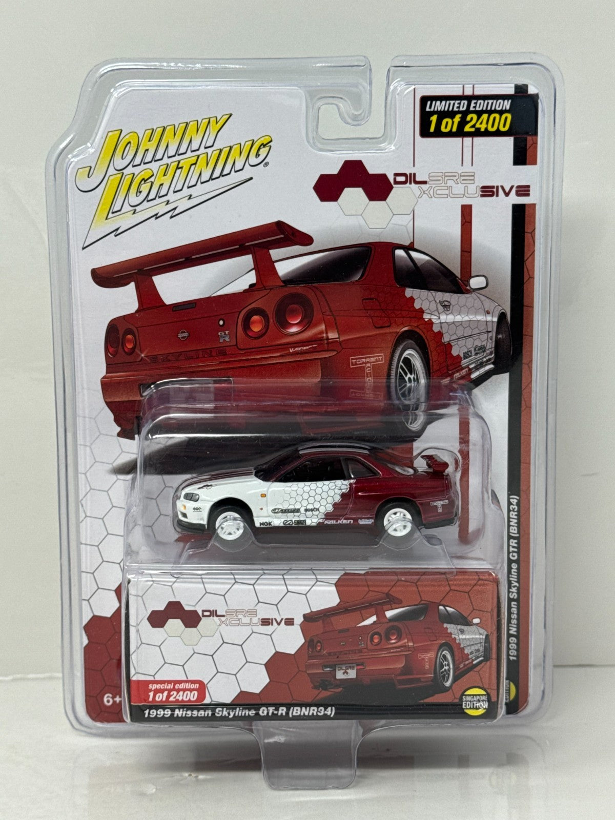 Johnny Lightning Dilsre Xclusive 1999 Nissan Skyline GT-R (BNR34) 1:64 Diecast
