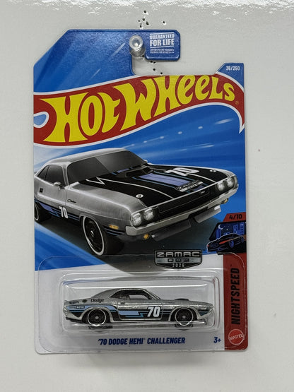 Hot Wheels Nightspeed 1970 Dodge Hemi Challenger ZAMAC 1:64 Diecast