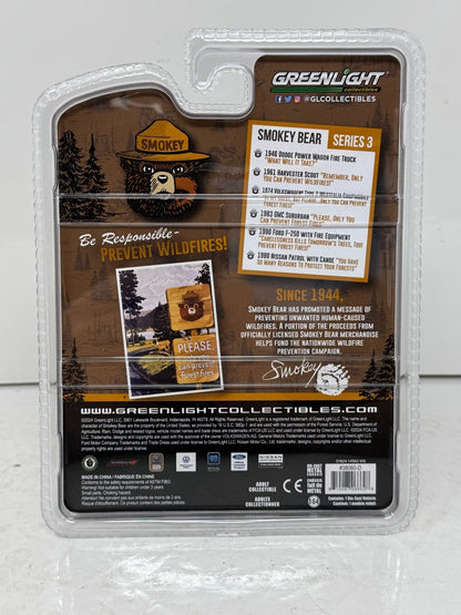 Greenlight Smokey Bear 1983 GMC Suburban 1:64 Diecast