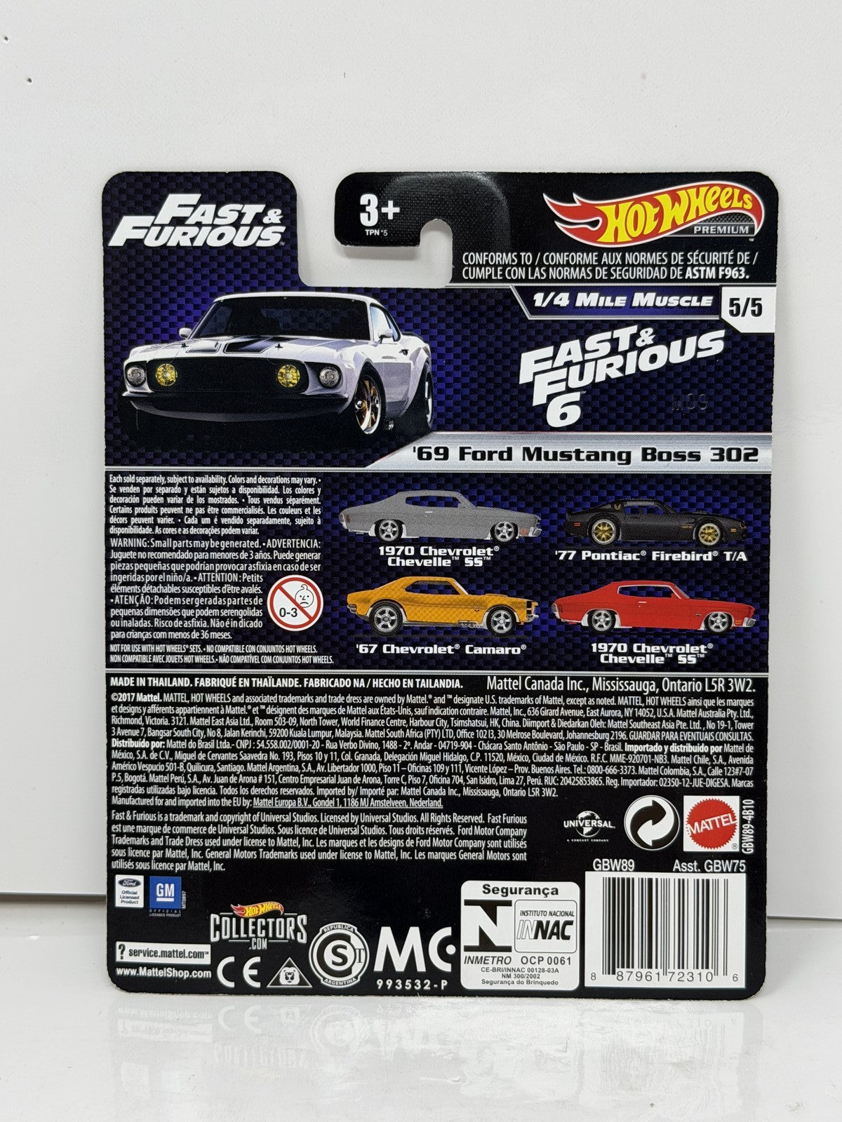 Hot Wheels Premium Fast & Furious 1969 Ford Mustang Boss 302 1:64 Diecast