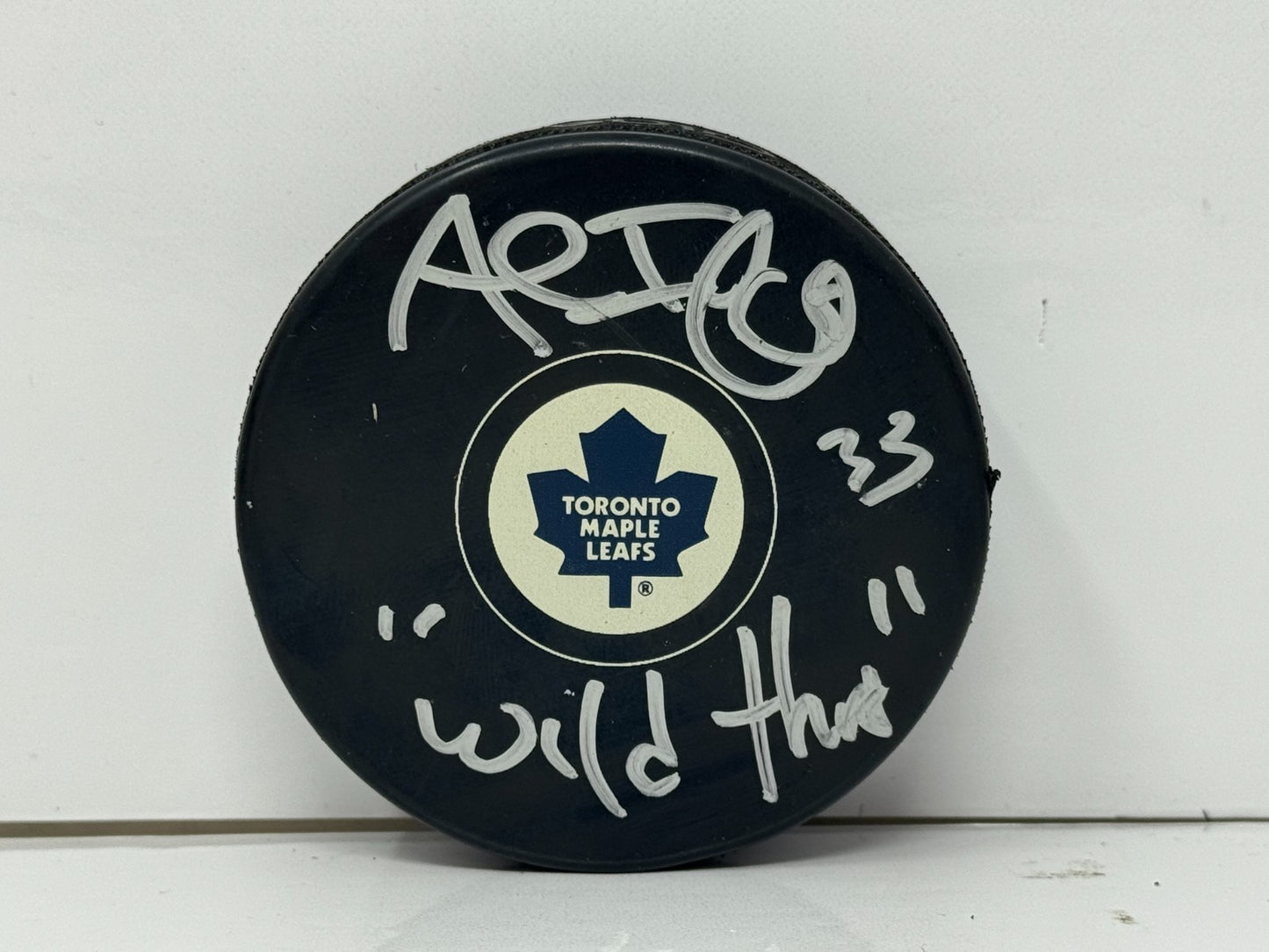 Al Iafrate Toronto Maple Leafs Signed NHL Autograph Puck Silver Auto