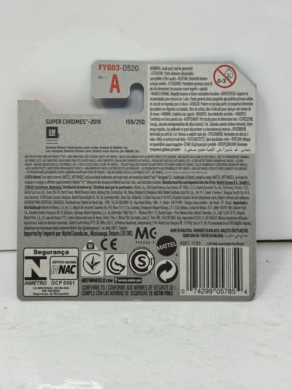 Hot Wheels Treasure Hunt Super Chromes Corvette Stingray 1:64 Diecast Short Card