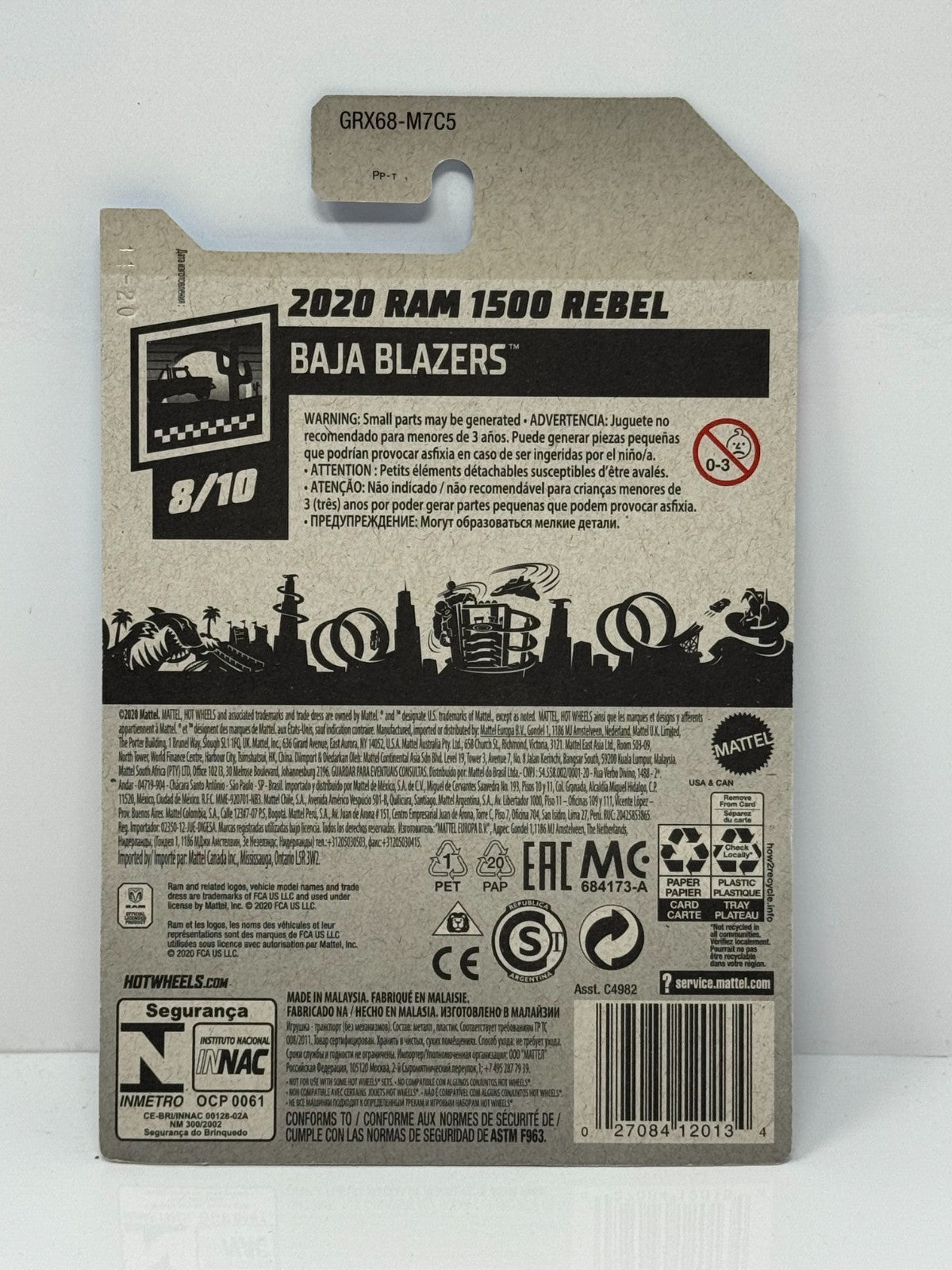 Hot Wheels Baja Blazers 2020 Ram 1500 Rebel 1:64 Diecast V3