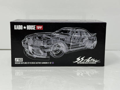 Kaido House MINI GT Nissan Skyline GT-R (R33) Active Carbon R V2 1:64 Diecast