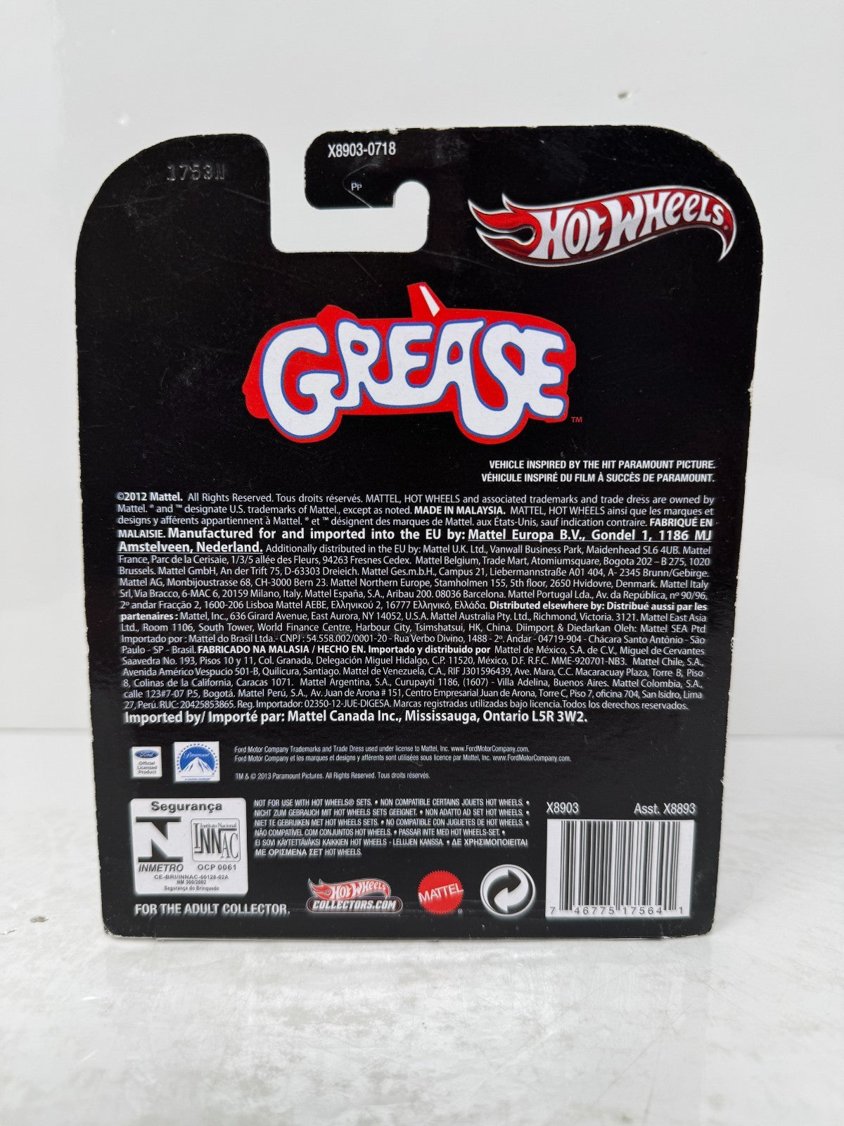 Hot Wheels Retro Entertainment Grease 1948 Ford 1:64 Diecast