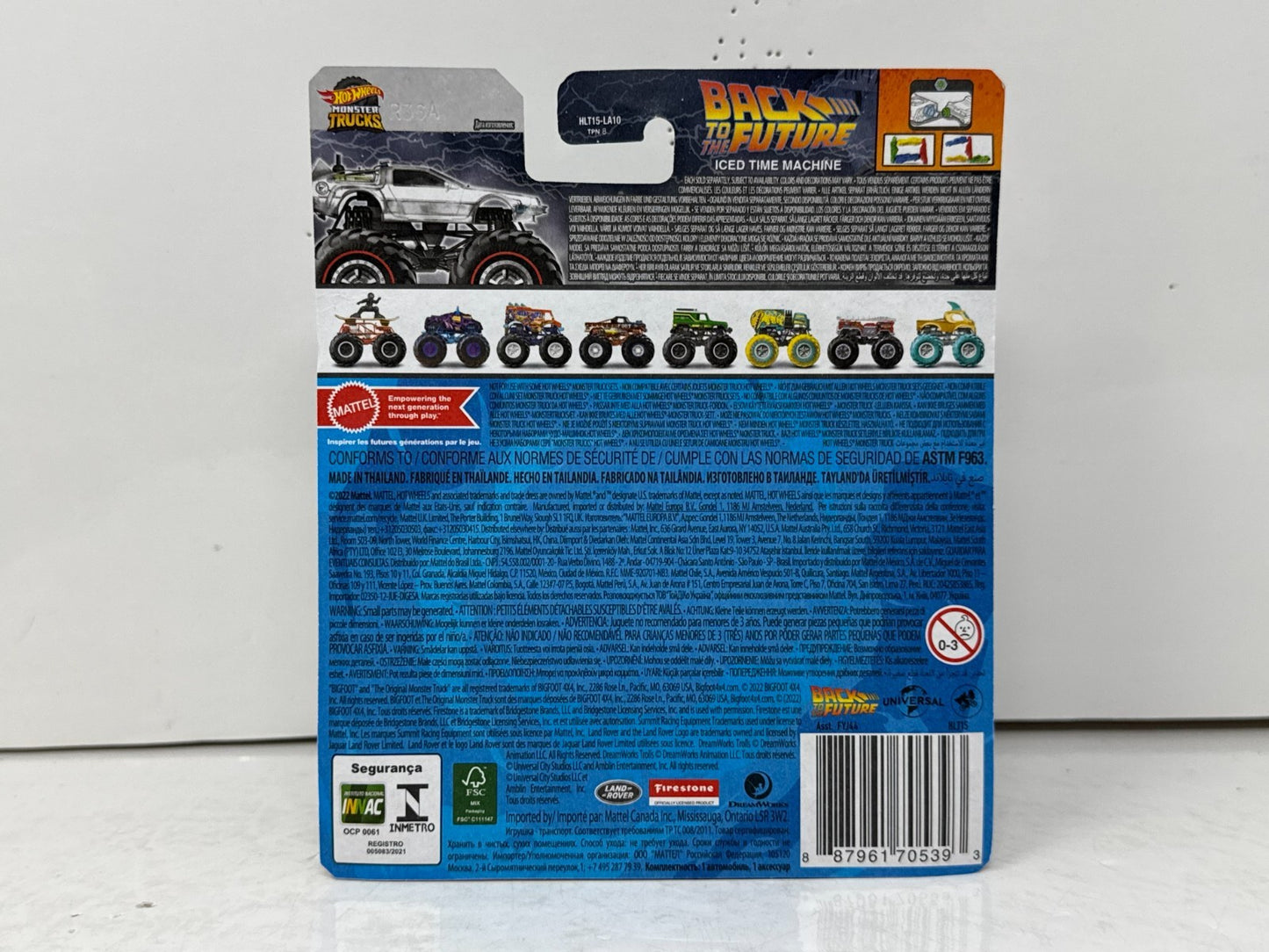 Hot Wheels Monster Trucks TH Back to the Future Iced Time Machine 1:64 Diecast