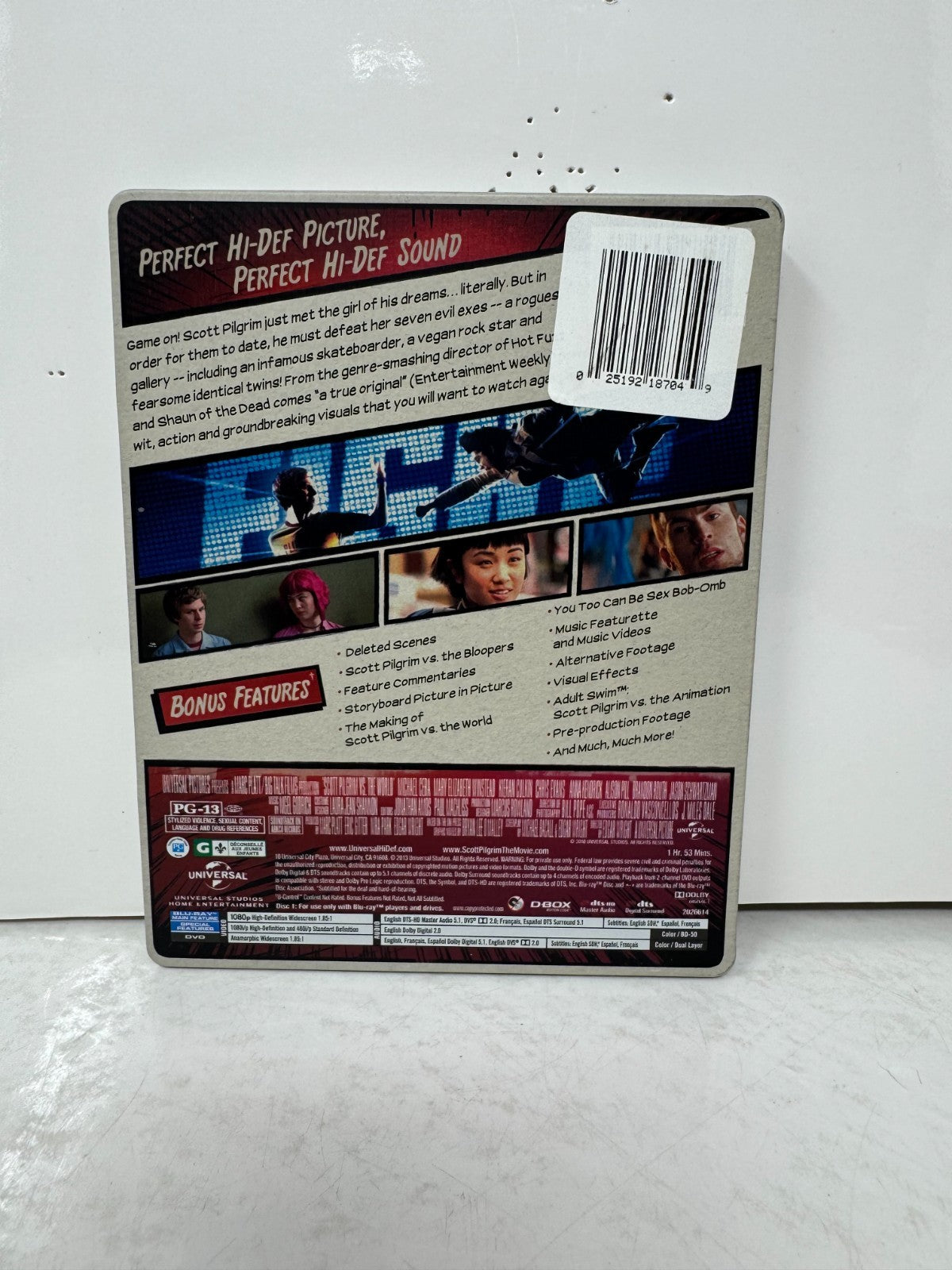 Scott Pilgrim vs. the World (Blu-ray) Steelbook Michael Cera Comedy Good Shape!!