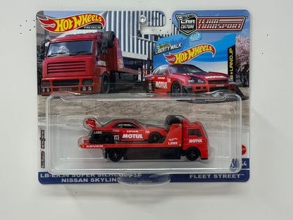Hot Wheels Premium Team Transport #44 Nissan Skyline & Fleet Street 1:64 Diecast