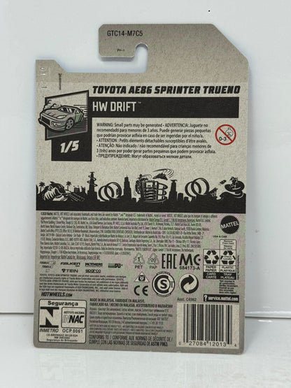 Hot Wheels Drift Toyota AE86 Sprinter Trueno 1:64 Diecast
