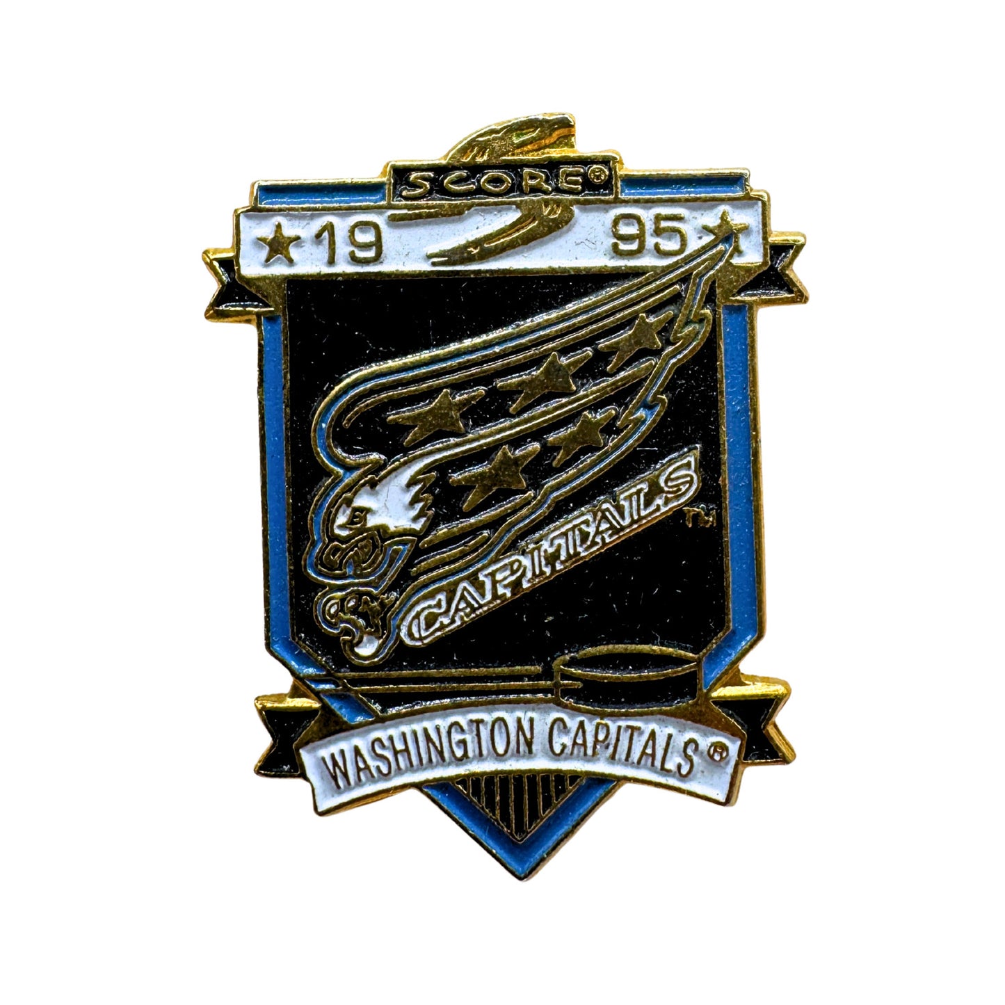 Pinnacle Score 1995 Washington Capitals NHL Hockey Team Lapel Pin⏳