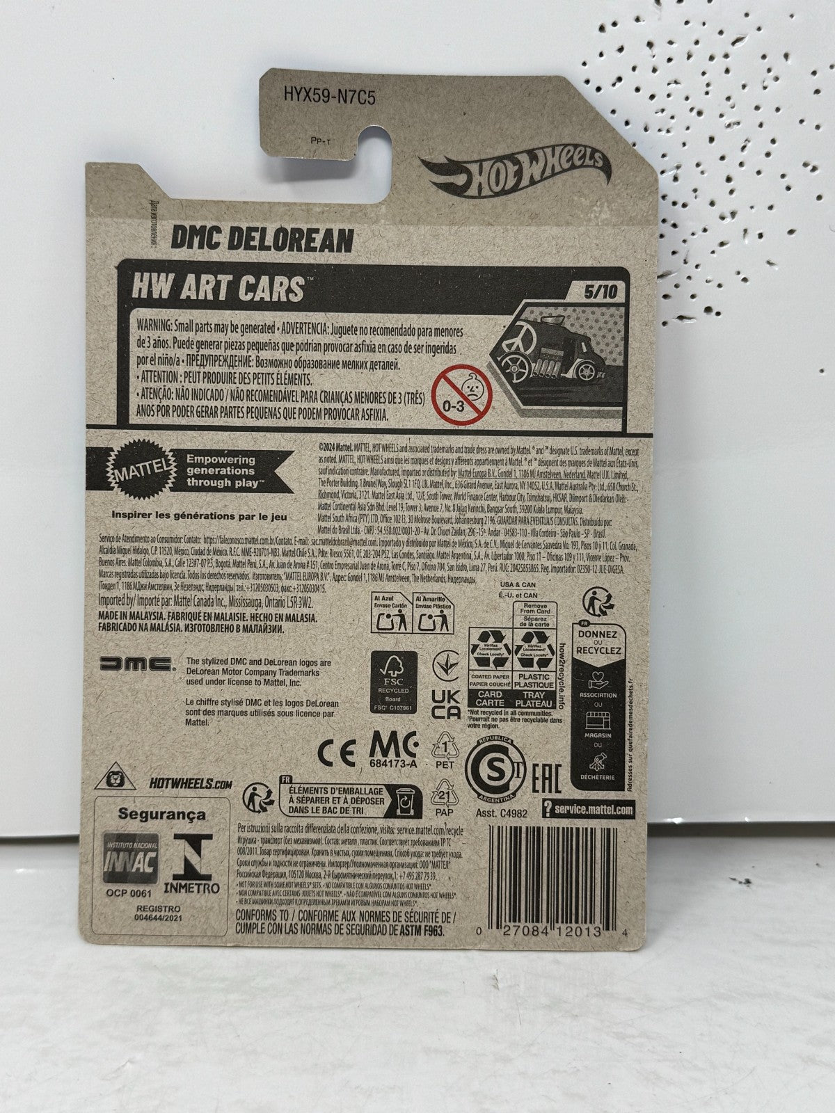 Hot Wheels Art Cars DMC DeLorean 1:64 Diecast Aqua