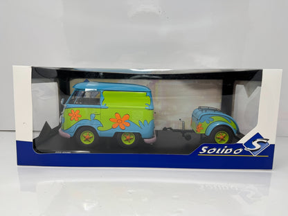 Solido Scooby-Doo Kool Kombi Mystery Machine Van & Trailer 1:18 Diecast