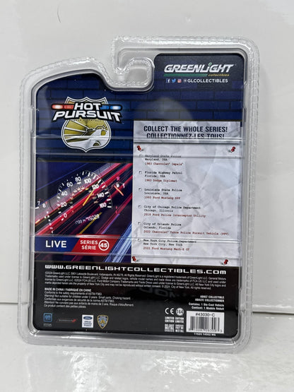 Greenlight Hot Pursuit 1993 Ford Mustang SSP Louisiana State Police 1:64 Diecast