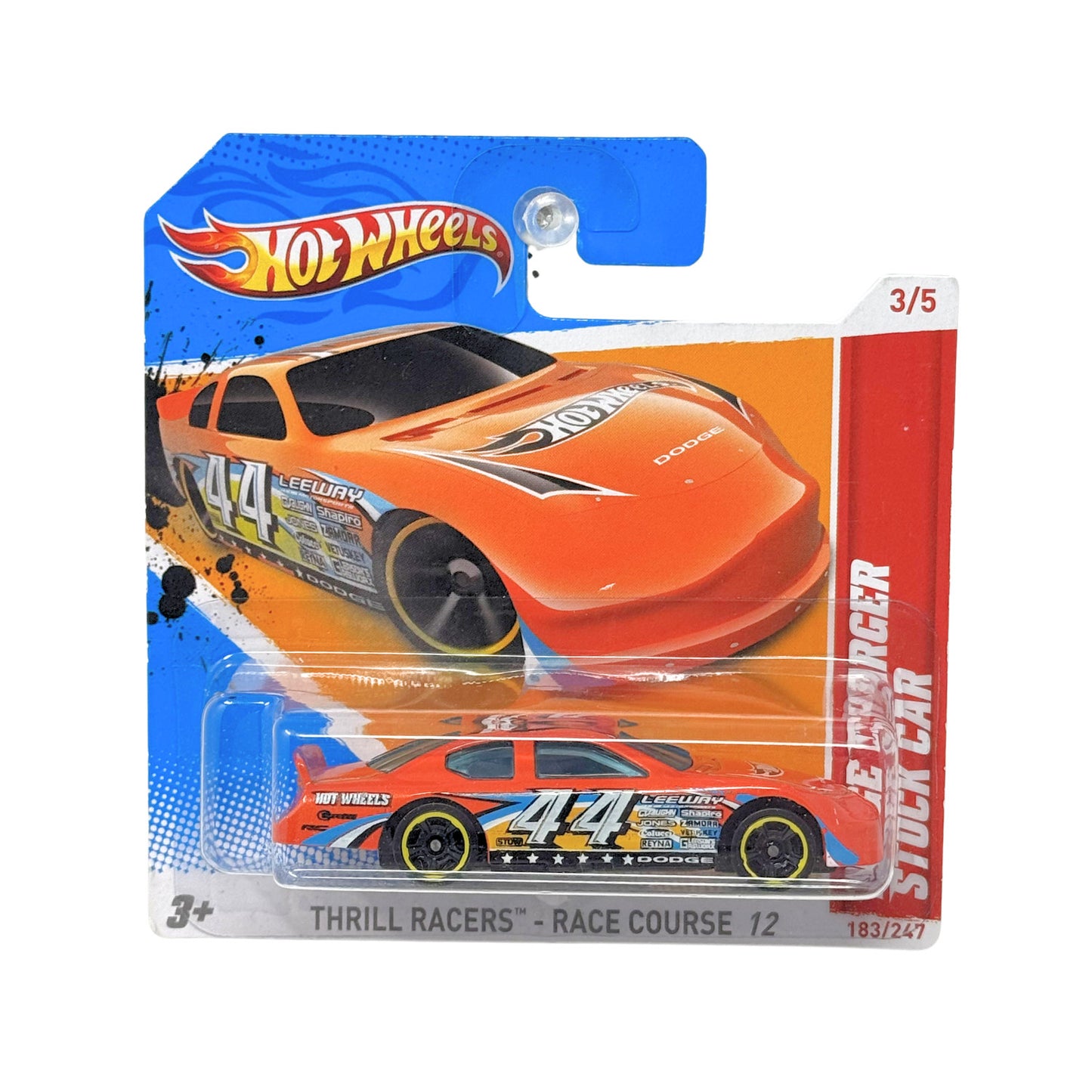 Hot Wheels Thrill Racers Dodge Charger Stock Car 1:64 Diecast Short Card