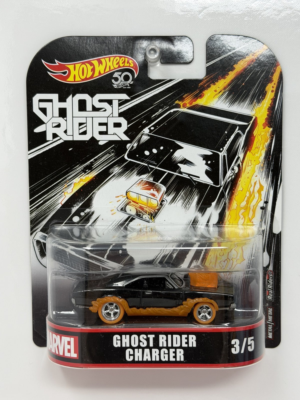 Hot Wheels Retro Entertainment Marvel Ghost Rider Charger 1:64 Diecast