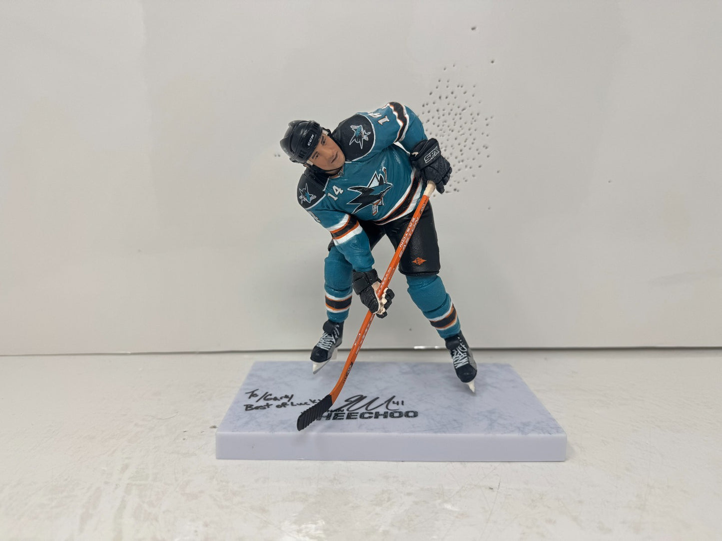 McFarlane NHL Jonathan Cheechoo San Jose Sharks Figure Auto Signed