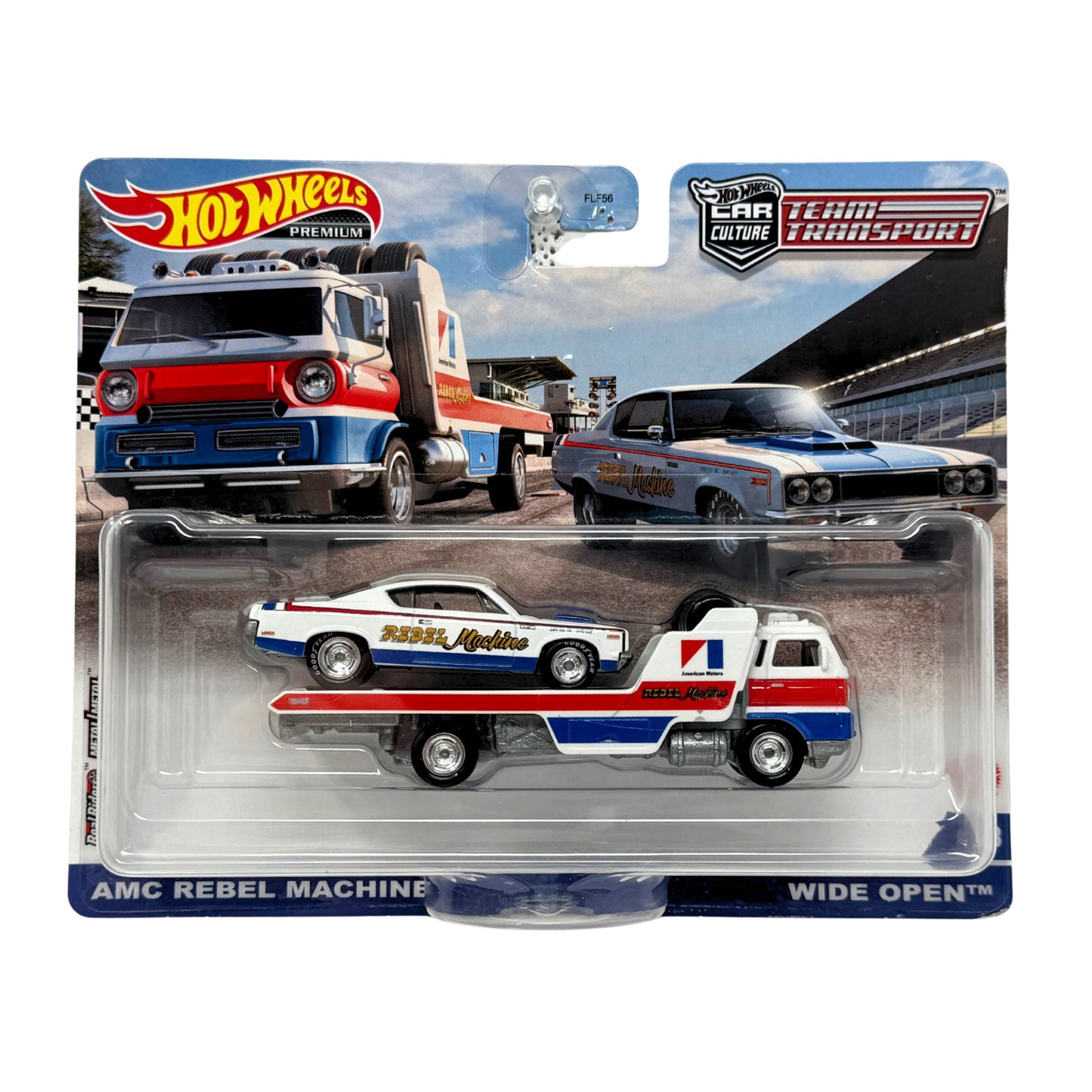 Hot Wheels Premium Team Transport #43 AMC Rebel Machine Wide Open 1:64 Diecast