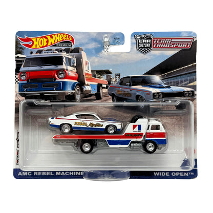 Hot Wheels Premium Team Transport #43 AMC Rebel Machine Wide Open 1:64 Diecast