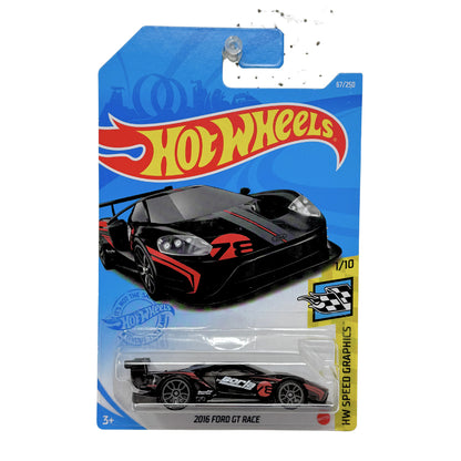 Hot Wheels Speed Graphics 2016 Ford GT Race 1:64 Diecast Black