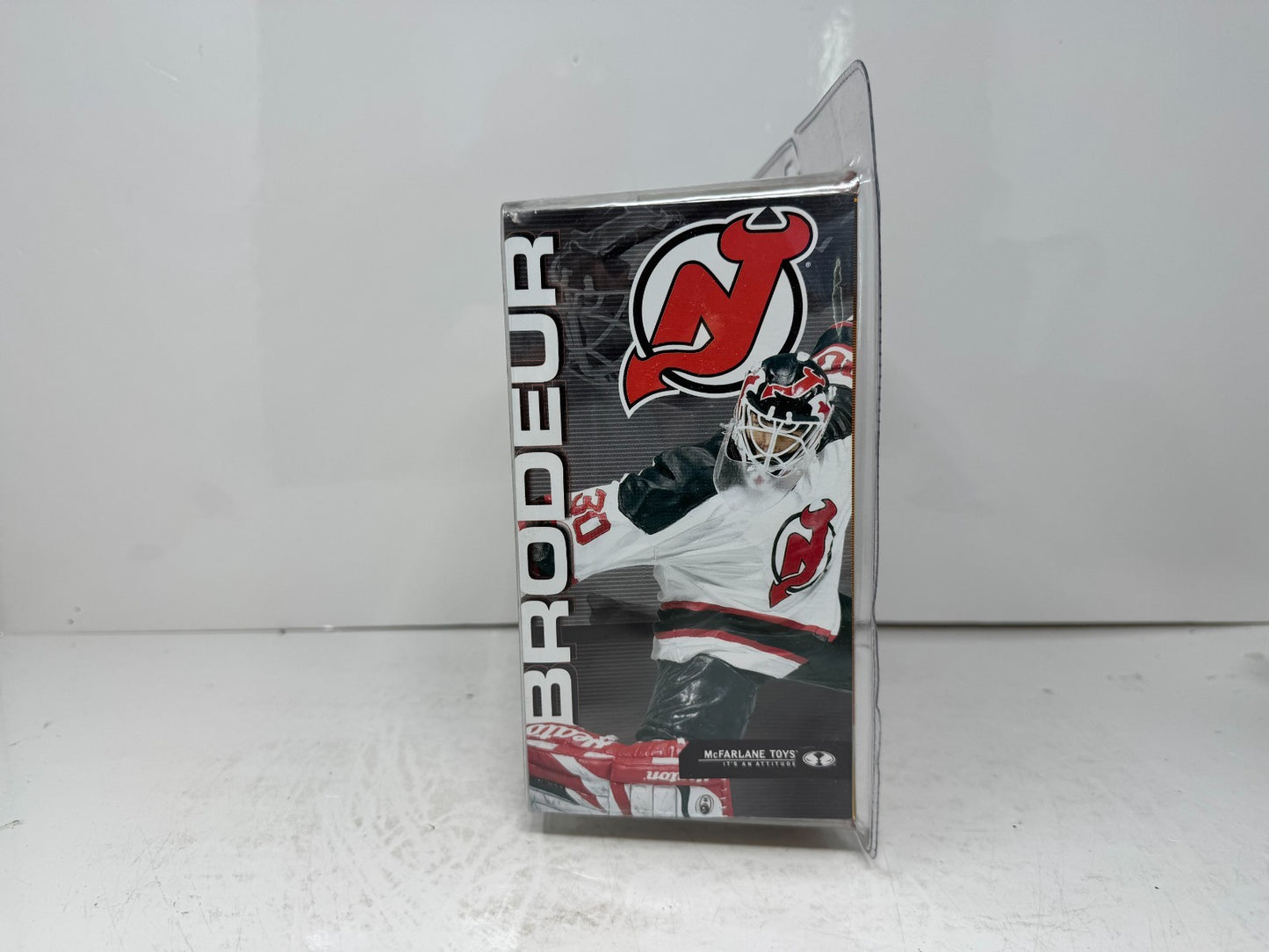 McFarlane NHL Martin Brodeur New Jersey Devils Series 1 Figure w/ Logo Bottle