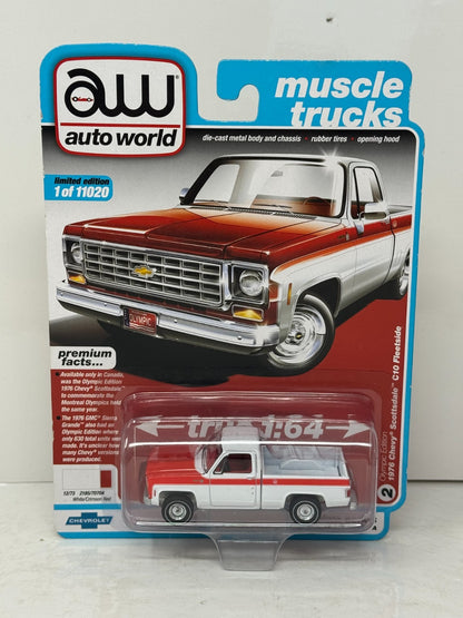 Auto World Muscle Trucks 1976 Chevy Scottsdale C10 Fleetside 1:64 Diecast